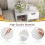 Wooden End Table with Drawer White 18" H 6