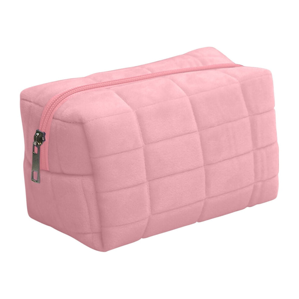 Women's Heart-shaped Velvet Cosmetic Bag Large Capacity