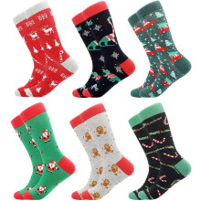 Chaussettes de Noël pour hommes, coffret cadeau de 6 paires