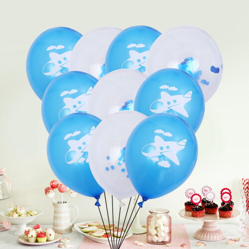 Μπαλόνια Αεροπλάνα Κινούμενων Σχεδίων 12 Ίντσες 10 Τεμάχια 1