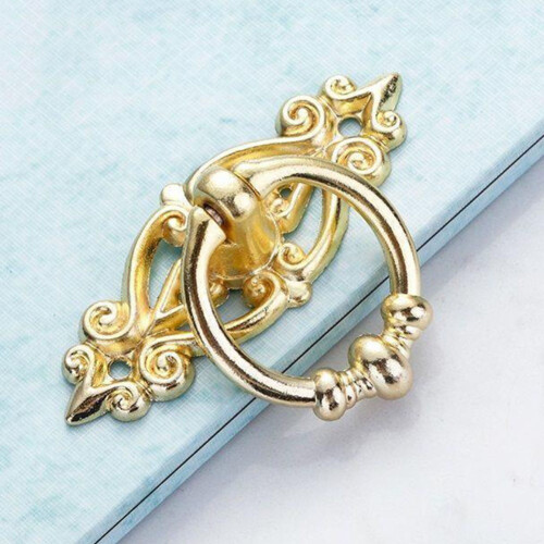 Drawer Pull Ring Antique Alloy Gold Finish
