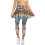 Women's Tribal Blue-Brown Skorted Leggings Polyester 1