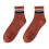 Men's Wool Crew Socks Brown One Size 1