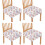 Set van 4 eetkamerstoelhoezen met rozenprint 1