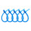Silicone Cable Ties Food Bag Sealing Straps Blue 5-Pack 1