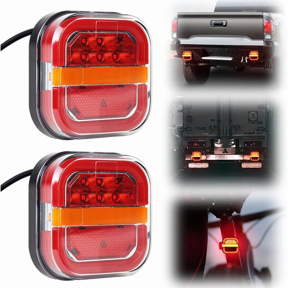Trailer Brake Lights Wire Kit Magnetic Led Rear Tail Lights 939152672318