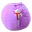 Funda para puf de peluche de algodón morado 3