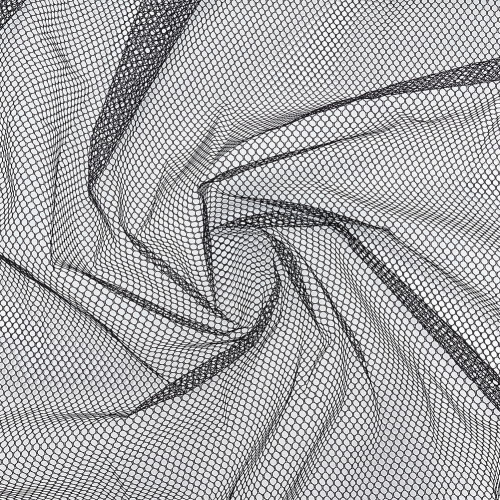 Black Polyester Mesh Fabric 3 Yards 59.8 Inches Wide