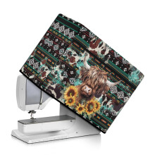 Capa para máquina de costura com estampa asteca do sudoeste americano e bolsos.