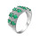 Diamond Ring Geometric Double Row Full Zircon Size 6-10 1