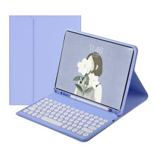 Paarse toetsenbordhoes voor Galaxy Tab A8 10,5 inch met