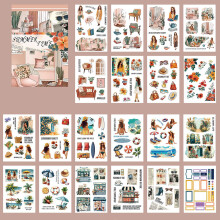 Journaling Sticker Book Fashion Coffee Pet Vintage 20 Sheets