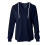Oversized Damen-Kapuzenpullover mit Fleecefutter und V-Ausschnitt 1