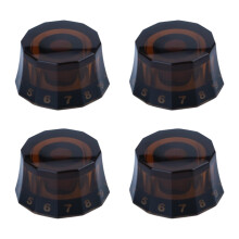 Guitar Knobs Brown 6mm Shaft 4 Pieces
