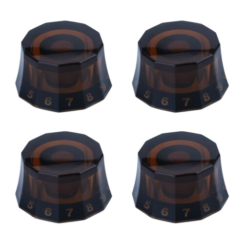Guitar Knobs Brown 6mm Shaft Diameter 4 Pieces