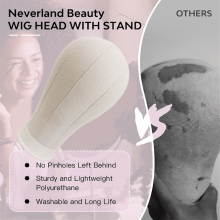 Mannequin Head Canvas+Plastic 23 inch Creamy White