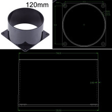 ABS Wall Flange Connector for Ventilation Pipe 75-120 mm