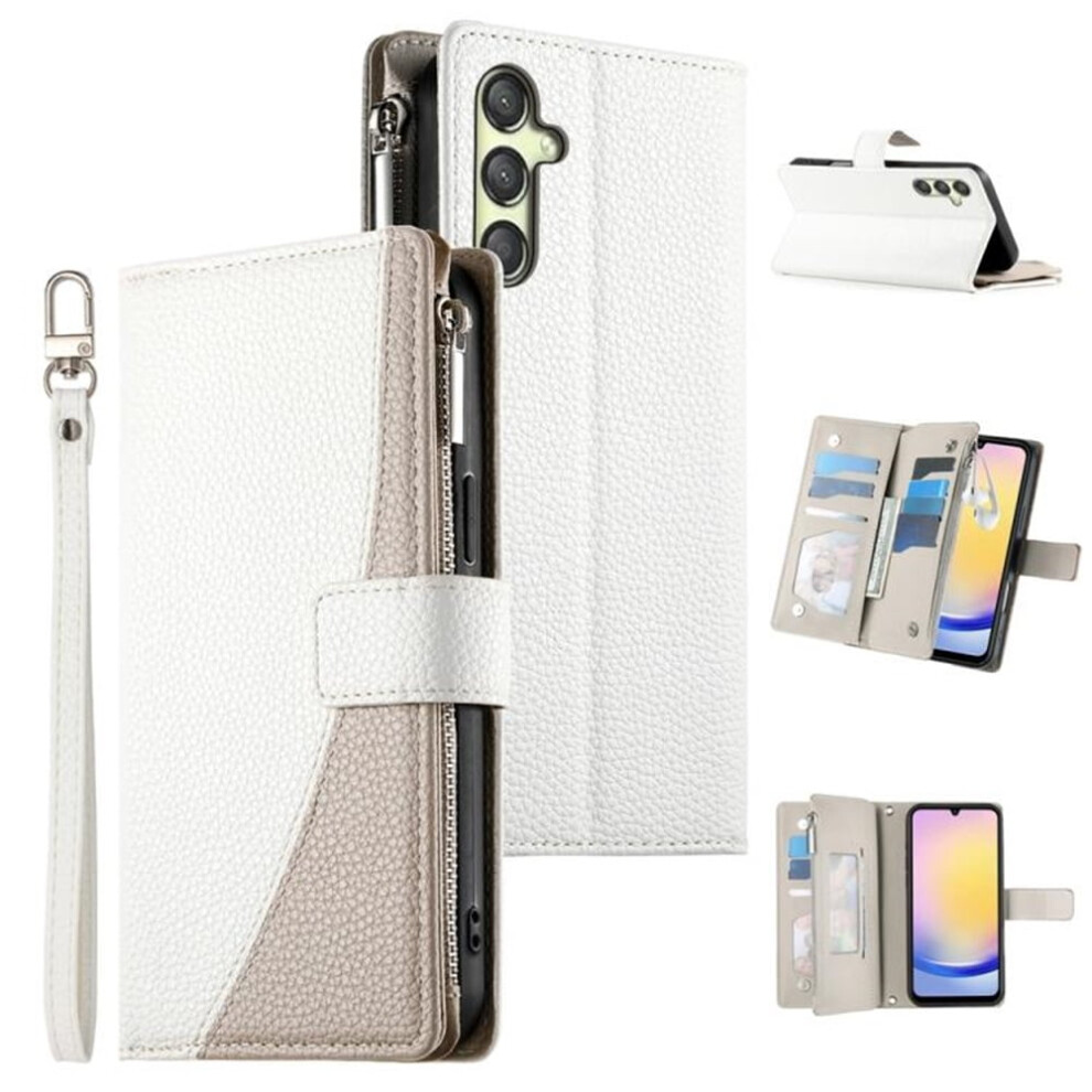 Samsung Galaxy A25 5G Pu Leather Flip Wallet Case White 939152677481