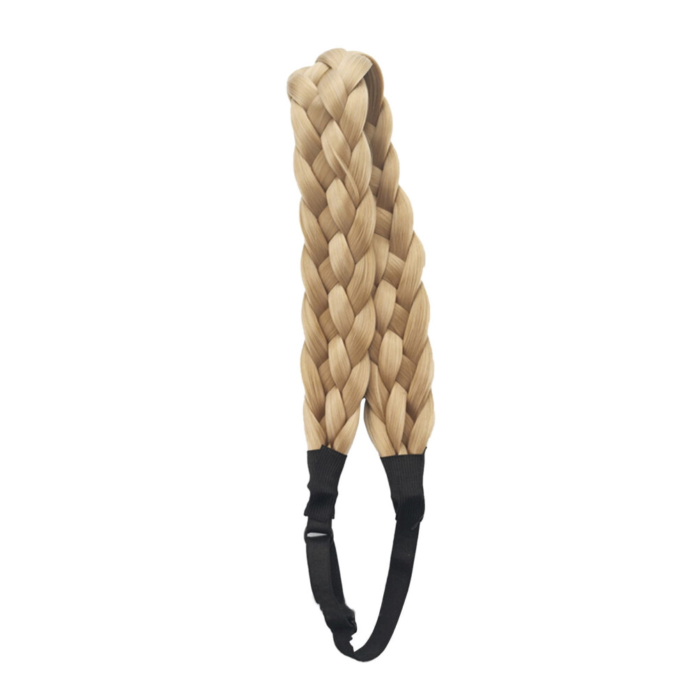 Synthetic Hair Braided Headband Chunky Plaited Elastic