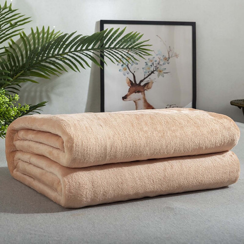 Reversible Flannel Throw Blanket Microfiber Fleece 27x40
