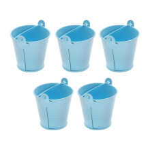 Galvanized Metal Ice Bucket with Handle 5 pcs