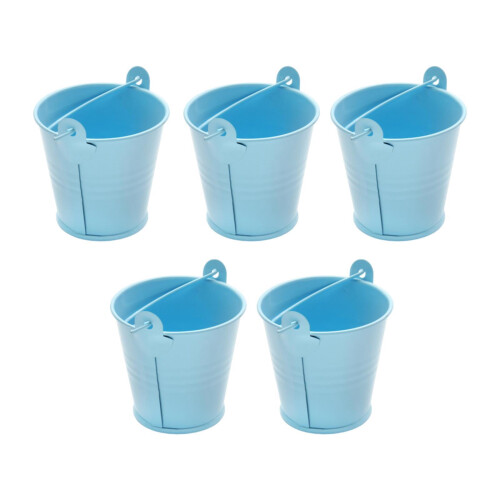 Galvanized Metal Ice Bucket with Handle 5 pcs
