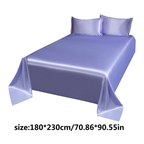 Ice Silk Bed Sheet Set Soft Breathable 3-Piece 1