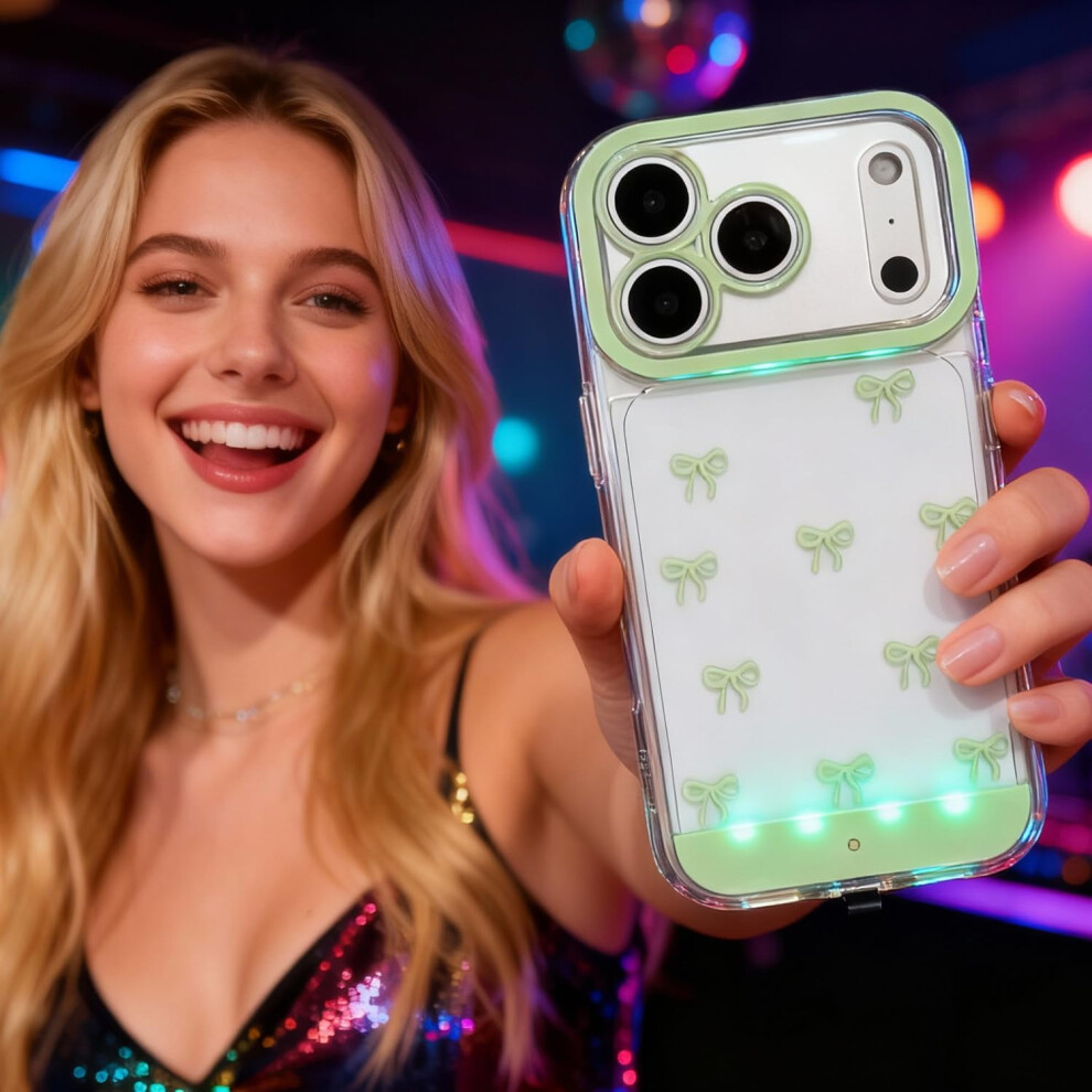 Led Bowknot Phone Case For Iphone 16Â17 Pro Max 9122141687566