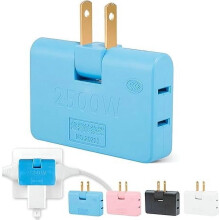 3-Way Swivel Outlet Adapter Flat Foldable 180 2-Prong AC