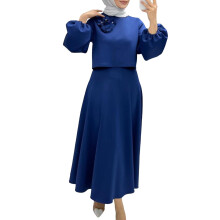 Elegant Women's Floral Printed Loose Fit Long Sleeve Tunic and Pants Two Piece Outfit Set