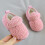 Plüsch-Hausschuhe für Kinder, rosa, Größe 5,5 2