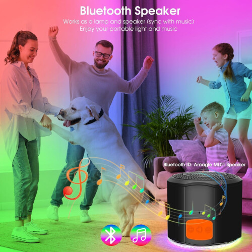 Απλίκα τοίχου LED με ηχείο Bluetooth 3000mAh με δυνατότητα ρύθμισης της έντασης 2