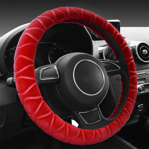 Steering Wheel Cover Polyester Velvet 38cm