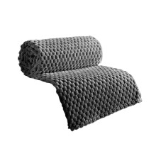 Flannel Fleece Throw Blanket Dark Grey 28x40 Inch