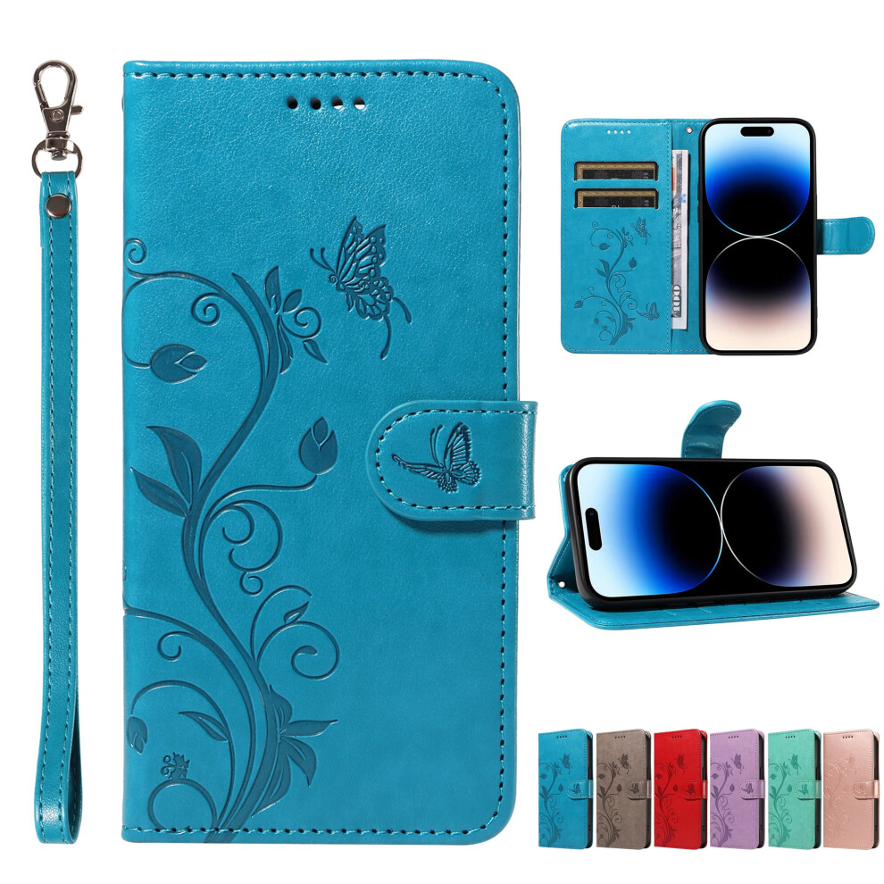 Pu Leather Wallet Case With Butterfly Embossing For Iphone 9180333278619