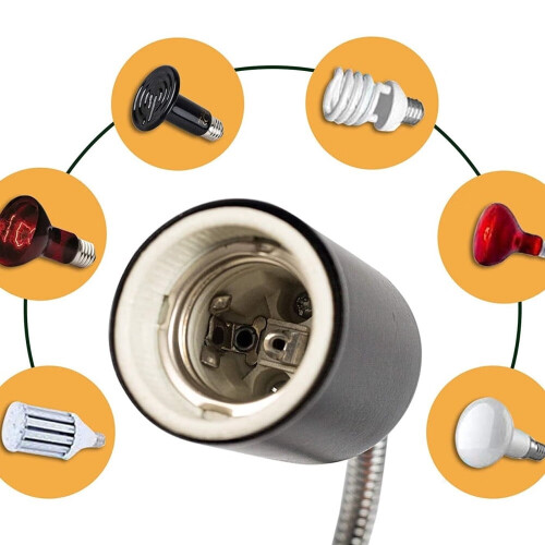 Lâmpada de aquecimento para répteis com clipe giratório e lâmpadas UVA e UVB2. 2