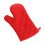 Oven Mitts Solid Color Heat Resistant 1 Pair Red 1