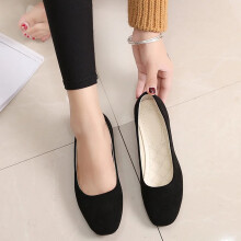 Willtoo Women's Flat Ballet Shoes Black US8 EU40