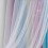 Double-Layer Rainbow Gradient Blackout Curtains Peach Green 5