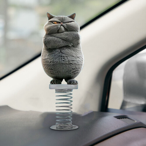 Shy Kitty Bobblehead Acrylic 2D Decor 1pc