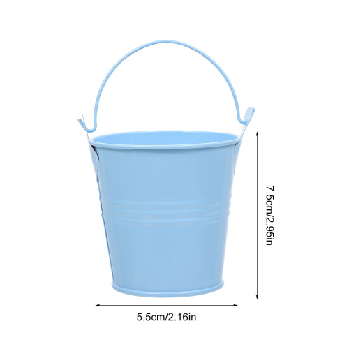 Iron Sheet Bucket Garden Decor Assorted Colors 5 pcs 3 x 3 1