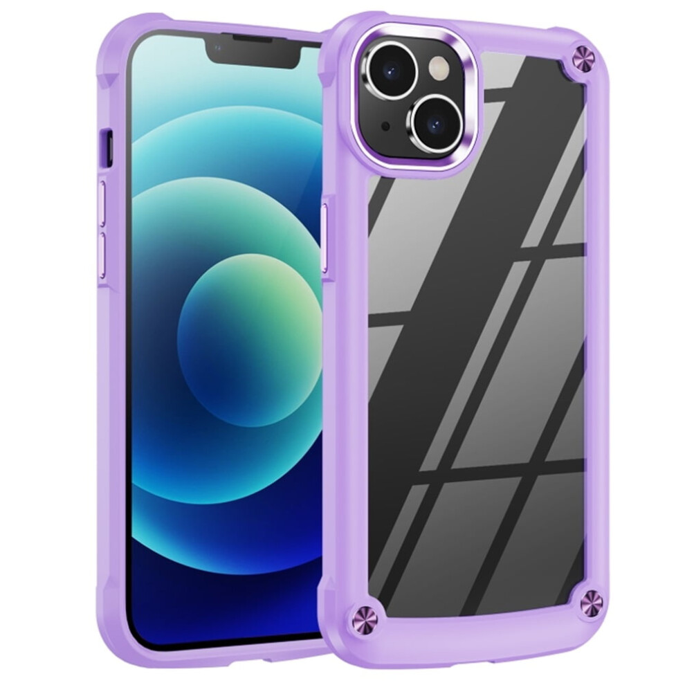 Iphone 15 6.1 Inch Case Scratch-Resistant Clear Back Purple 974856040490