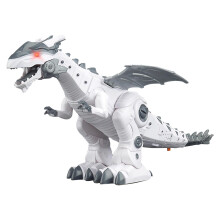 White Walking T-Rex Toy with Sounds Lights and Movement