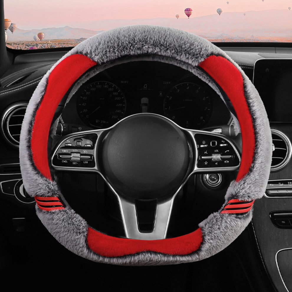 Steering Wheel Cover Warm Non-Slip Universal 14.5-15 Inch 974856047352