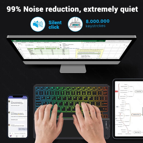 Étui clavier pour tablette Samsung Galaxy Tab compatible avec A8 10.5, 2