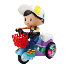 Stunt Tricycle Toy with Music and 360 Rotation LED Light,