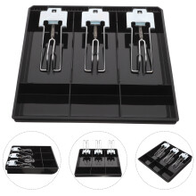Cash Drawer Tray Black Money Storage 1 Set