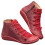 Women's Leather Retro Boots with Studs Flat Casual Lace-Up 4