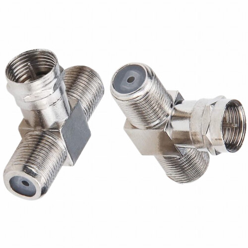 Coaxial Cable Splitter F-Type RG6 2-Pack