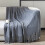 Knitted Throw Blanket Soft Fringe 150x200cm 1
